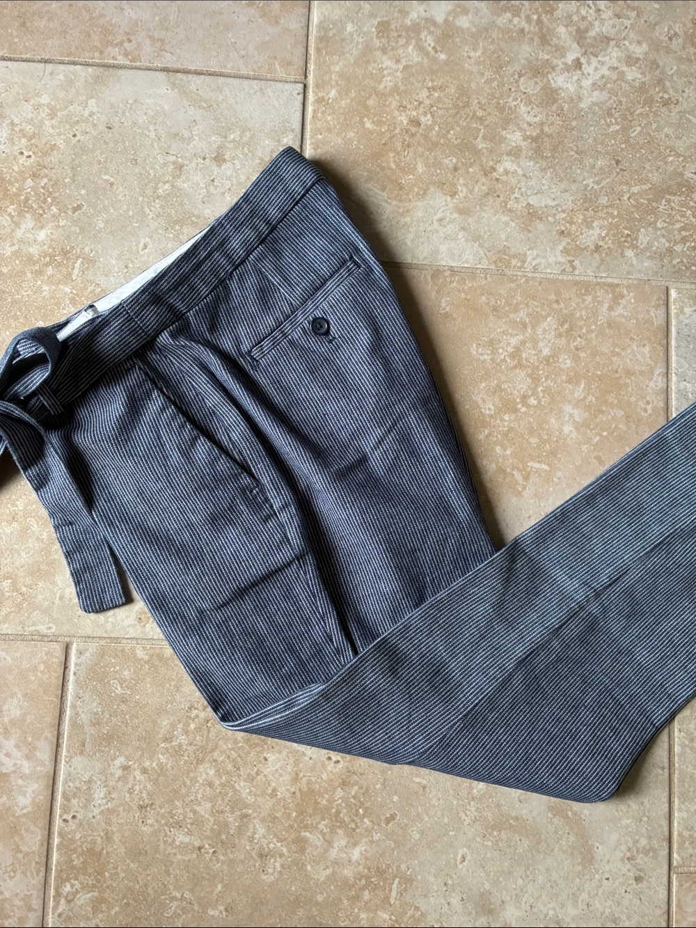 Banana Republic Women’s Navy Pinstripe Pants